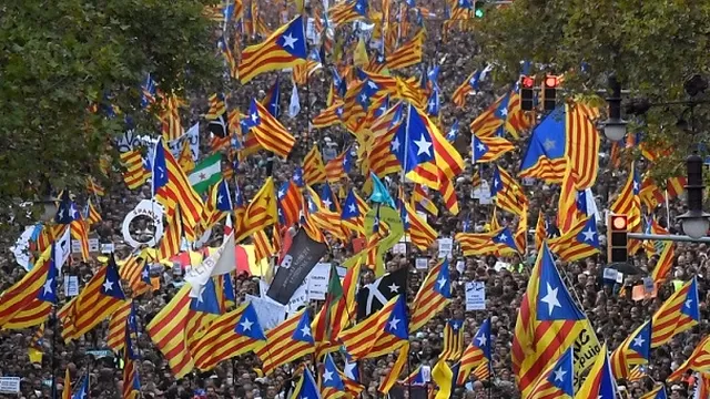Miles protestaron en Barcelona. Foto: AFP