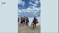 Brasil: Sorpresiva ola arrastró a bañistas de Río de Janeiro