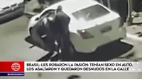 Brasil: Tenían sexo en auto, los asaltaron y quedaron desnudos en la calle