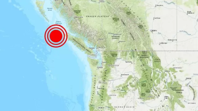 Canadá: Tres terremotos en menos de 24 horas sacuden la costa occidental del país. Foto: USGS