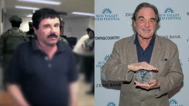 El 'Chapo' Guzmán y Oliver Stone. (Vía: AFP)