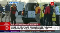 Chile: Llegó el primer lote de 10 000 vacunas contra el coronavirus