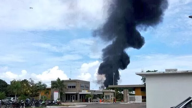 Explosión en Cotecmar. Foto: Twitter @AdalbertoLlinas