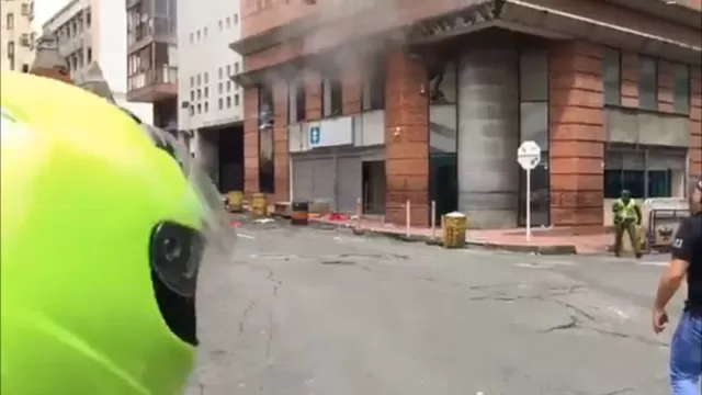 Explosión en Colombia. Foto: @PoliciaCali
