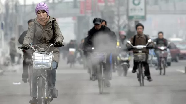 Contaminación en Pekín. (Via: AFP)