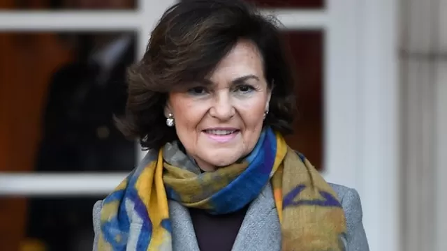 Carmen Calvo, vicepresidenta del Gobierno español. Foto: AFP