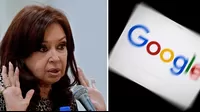 Cristina Fernández demanda a Google por aparecer como "ladrona de la Nación Argentina" en el buscador