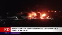 Cuba: Rayo causa explosión en depósito de combustible y desata incendio