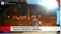 Delincuente fue abatido por policía en Argentina