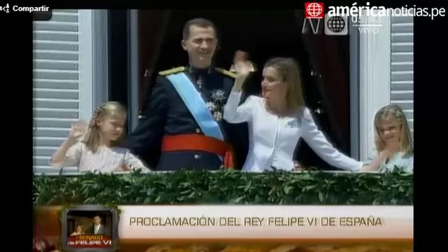 Desde España: El 'balconazo' de los nuevos reyes Felipe VI y Letizia