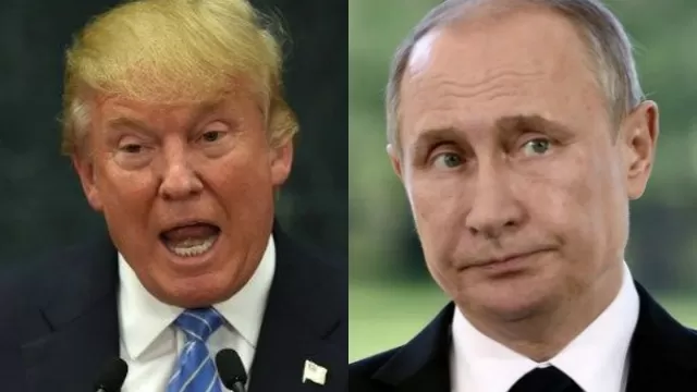 Donald Trump y Vladimir Putin. (Vía: AFP)