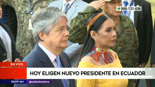Presidente de Ecuador, Guillermo Lasso y Diana Atamaint, presidenta de Consejo Nacional Electoral - Foto: América Noticias