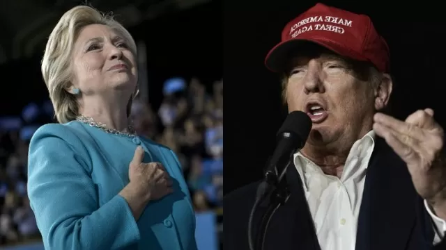 Hillary Clinton y Donald Trump. (Vía: AFP)