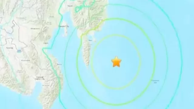 Emiten alerta de tsunami tras sismo de magnitud 7.1 frente a Filipinas. Imagen: USGS