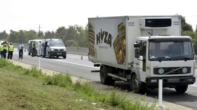 Camión encontrado en Austria. Foto: EFE