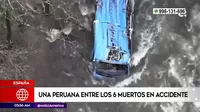 España: Una peruana entre los 6 muertos en accidente