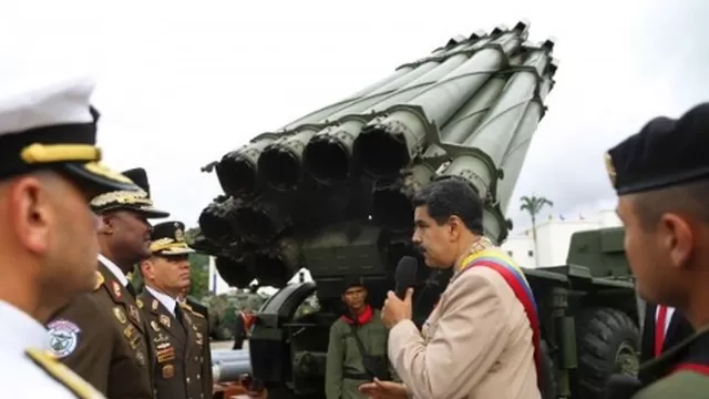El despliegue de militares y equipos de Rusia en Venezuela en apoyo del presidente Nicolás Maduro busca en gran medida reparar un sistema de misiles dañado, dijo el viernes un funcionario de Estados Unidos. Foto: AFP