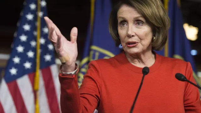 Líder de la Casa de los Demócratas, Nancy Pelosi. (Vía: AFP)