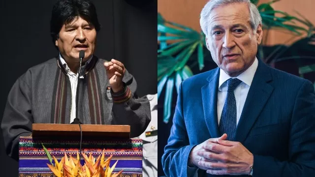 Evo Morales y Heraldo Mu&ntilde;oz. (V&iacute;a: AFP)
