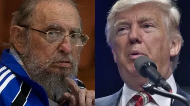 Fidel Castro y Donald Trump. (Vía: AFP)