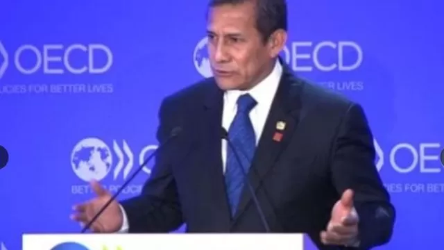 Ollanta Humala en la cita de la OCDE. Foto: Andina