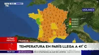 Francia: Temperatura en París llega a 41° C