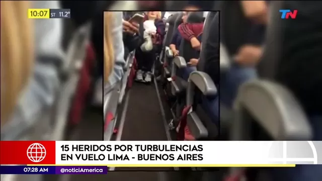 Fuerte turbulencia dejó 15 heridos en vuelo Lima – Buenos aires