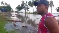 Habitantes de Tonga huyen de tsunami originado por erupción de volcán