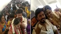 India: Pareja celebra boda en un avión lleno de invitados para evitar restricciones contra la COVID-19