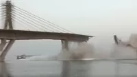 India: Un puente en construcción colapsó por segunda vez