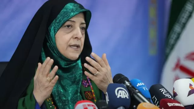 Masumeh Ebtekar, vicepresidenta para Asuntos de la Mujer y de la Familia de Irán. Foto: AFP