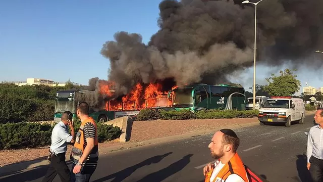 Explosión de bus en Jerusalén deja al menos 10 heridos. Foto: EFE