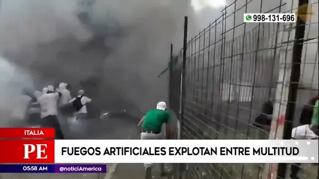 Italia: Fuegos artificiales causaron pánico tras explotar en multitud