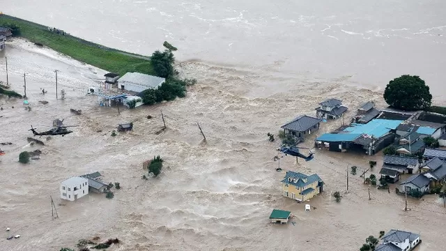 Inundaciones en Jap&oacute;n. (V&iacute;a: AFP)