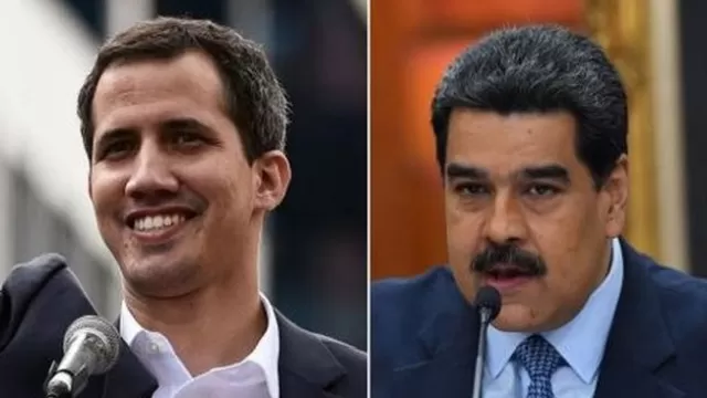 Juan Guaid&oacute; afirma que Nicol&aacute;s Maduro debe decidir si sale por &quot;la fuerza&quot; en Venezuela. Foto: AFP