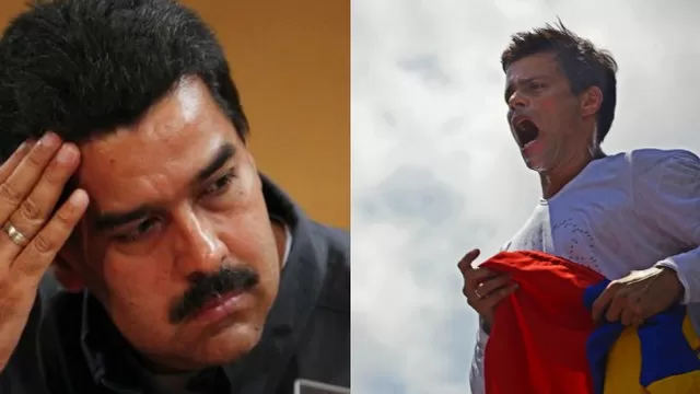 Nicolás Maduro y Leopoldo López. (Vía: Twitter)