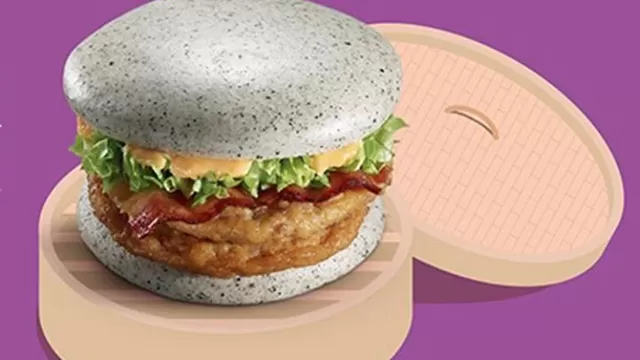 La 'Modern China Burger' se ve plateada y reluciente en los anuncios / Imagen: McDonalds