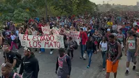 Miles de migrantes marcharon hacia la capital de México