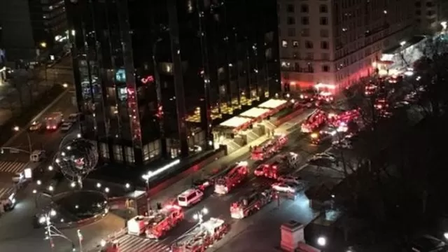 Incendio en Trump Tower. Foto: Twitter @VojtechGibis
