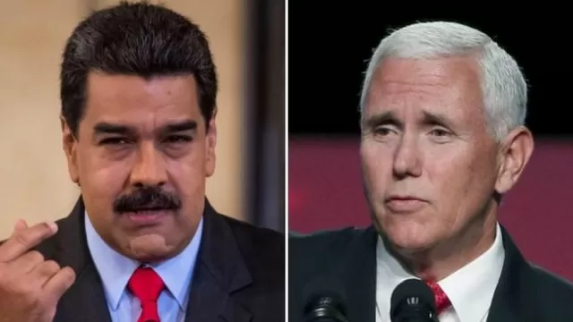 Nicolás Maduro consideró que el vicepresidente de Estados Unidos, Mike Pence, hizo el "ridículo". Foto: AFP/AP