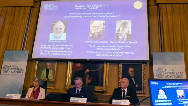 Nobel de Física 2018 va para 3 científicos por sus investigaciones sobre el láser