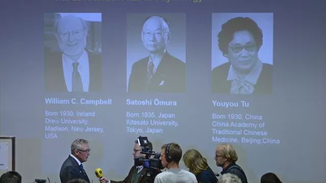 Nobel de Medicina es otorgado a tres doctores por sus trabajos con enfermedades parasitarias