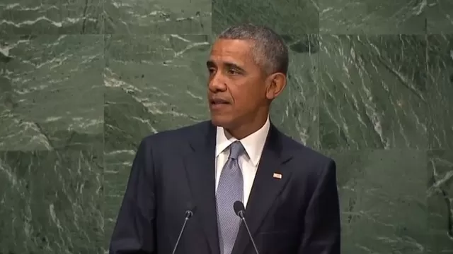 Barack Obama habla ante la Asamblea de la ONU. (V&iacute;a: AFP)