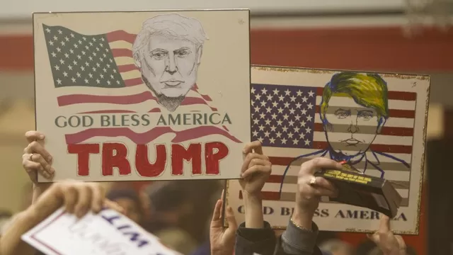 Simpatizantes de Donald Trump. (Vía: AFP)