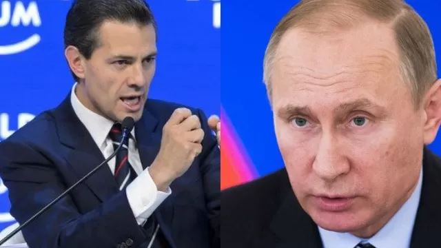 Enrique Peña Nieto y Vladimir Putin. (Vía: AFP)