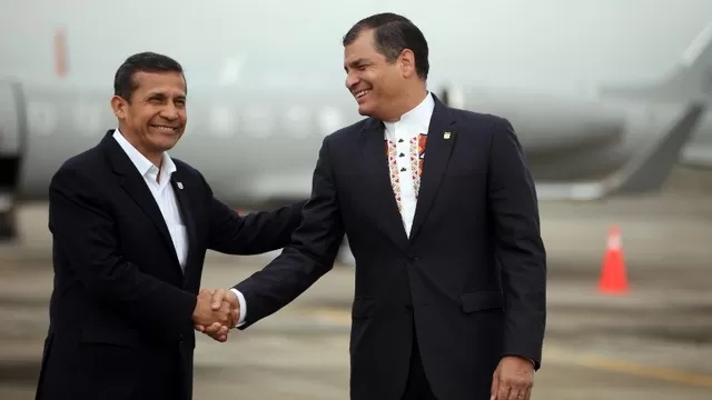 Ollanta Humala y Rafael Correa. (Vía: AFP)