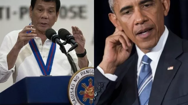 Rodrigo Duterte y Barack Obama (Vía: AFP)