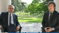 La primera foto entre Javier Milei y Alberto Fernández: Ambos se reunieron en la Quinta de Olivos