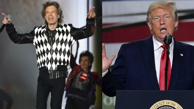 Los Rolling Stones y Donald Trump. Foto: NME