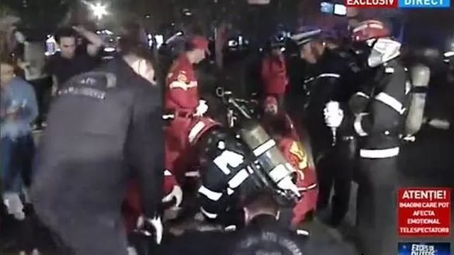Incendio en discoteca de Bucarest deja varios muertos. Captura: Televisión rumana